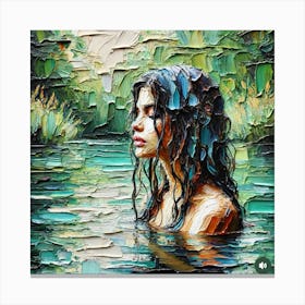 Lady in the lake Canvas Print