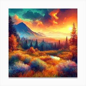 Serene Sunset Haven Canvas Print