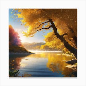 Sunset Over Water 3 Canvas Print