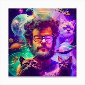 Terence McKenna, Cat In Space Canvas Print