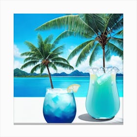 Tropical Drinks Canvas Print