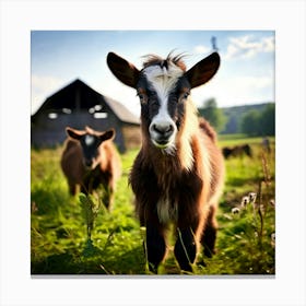 Field Domestic Agriculture Cute Nature Beautiful Rural Herd Farming Animal Farm Farm Anim (9) Canvas Print