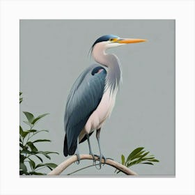 Blue Heron Canvas Print