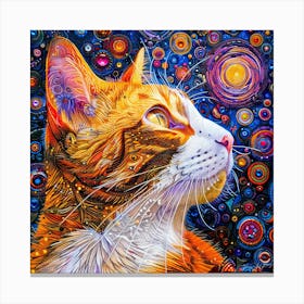 Kitty Kitty - Starry Sky Cat Canvas Print