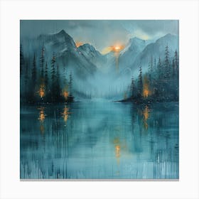 'Sunrise At The Lake' Canvas Print