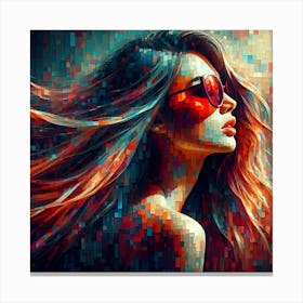 Beauty Dreams Pixel Art Canvas Print