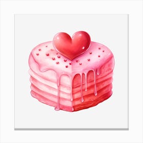 Valentine'S Day Cake 6 Canvas Print