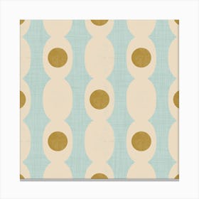 Retro Mod Geo Chain - Baby Blue - Mid Century Modern Canvas Print