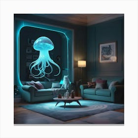 Jellyfish Living Room Canvas Print