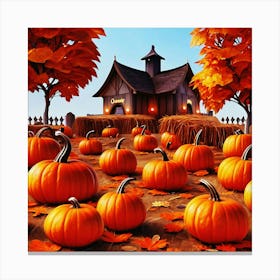 Happy halloween Illustration Spooky Horror devi background10 (12) Canvas Print