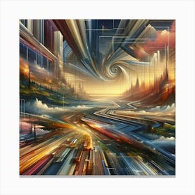 Futuristic Cityscape 11 Canvas Print