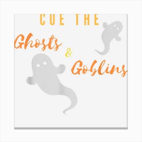 Funny Cue Ghosts Goblins Halloween Fun Pumpkins Ghouls Fall Canvas Print