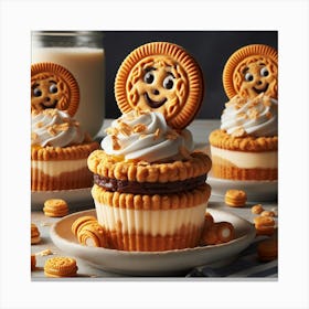 oatmeal cheesecake Cupcakes Canvas Print