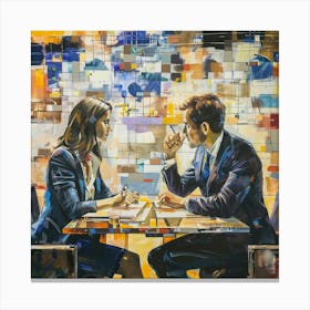 'Business Meeting' 3 Canvas Print