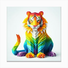 Origami Tiger Canvas Print