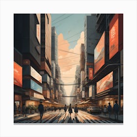 Tokyo Cityscape Canvas Print