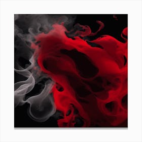creative Red and Black Smoke Canvas Print