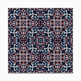 Beautiful knitted embroidery. Geometric ethnic oriental pattern traditional 8 Canvas Print