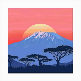 Sunset In Kenya Canvas Print