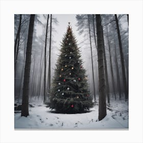 Christmas Tree In The Forest 19 Canvas Print