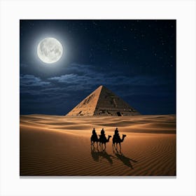 Three Wise Men In The Desert Canvas Print