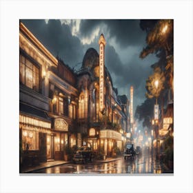 City At Night Canvas Print