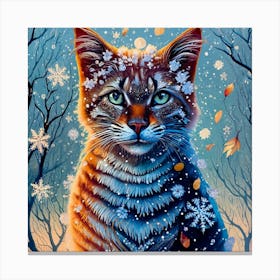 Snow Cat Canvas Print