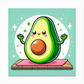 Avocado Yoga 1 Canvas Print