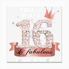 16 & Fabulous I Black Peach Party Group Candid Photo Outfit Canvas Print