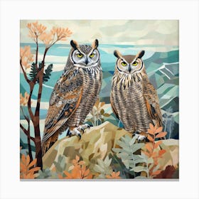 Bird In Nature Great Horned Owl 4 Canvas Print