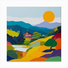 Colourful Gardens Ginkaku Ji  Temple Japan 3 Canvas Print