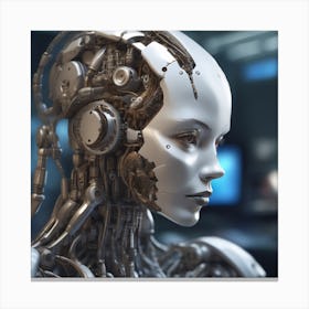 Cyborg Woman 64 Canvas Print