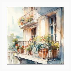 Balcony Painting Canvas Print