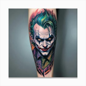 Joker Tattoo 17 Canvas Print