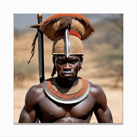 African Warrior Canvas Print