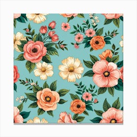 Floral Pattern 12 Canvas Print