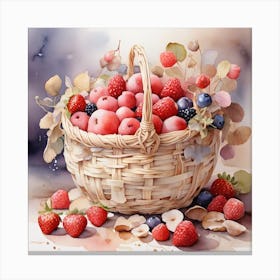 A basket of fruits 1 Canvas Print