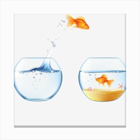 Goldfish In A Bowl Canvas Print