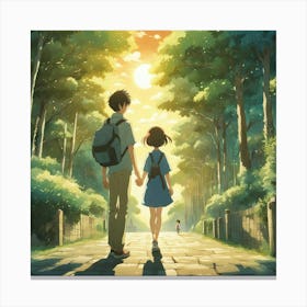 WOMAN AND GIRL Canvas Print