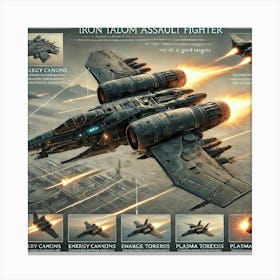 Iron Talon Assault Fighter Iron Commonwealth Canvas Print