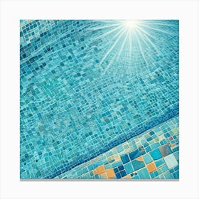 Swimming Art Print (13) Canvas Print