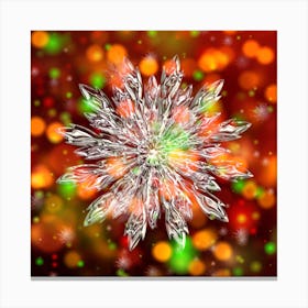 Ice Crystal Crystal Snowflake Bokeh Canvas Print