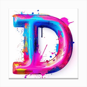 Colorful Letter D Canvas Print Canvas Print