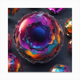 Colorful Balls donut Canvas Print