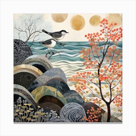 Bird In Nature Dipper 3 Canvas Print