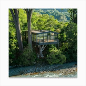 Tree House In New Zealand Canvas Print