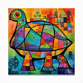 Turtle In The City Canvas Print