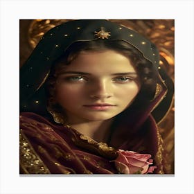 Portrait Of A Young Woman Canvas Print