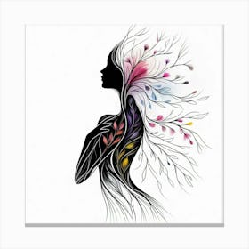 A woman’s silhouette 7 Canvas Print