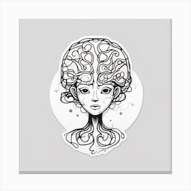 Woman'S Head Canvas Print